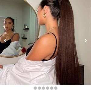 Insert Name Here long ponytail dark brown NEW